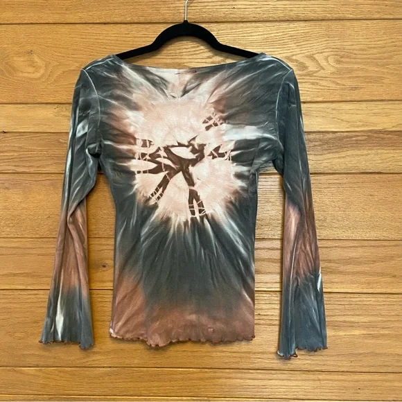 Y2K fairy hand painted tie dye shirt - Picture 4 of 5